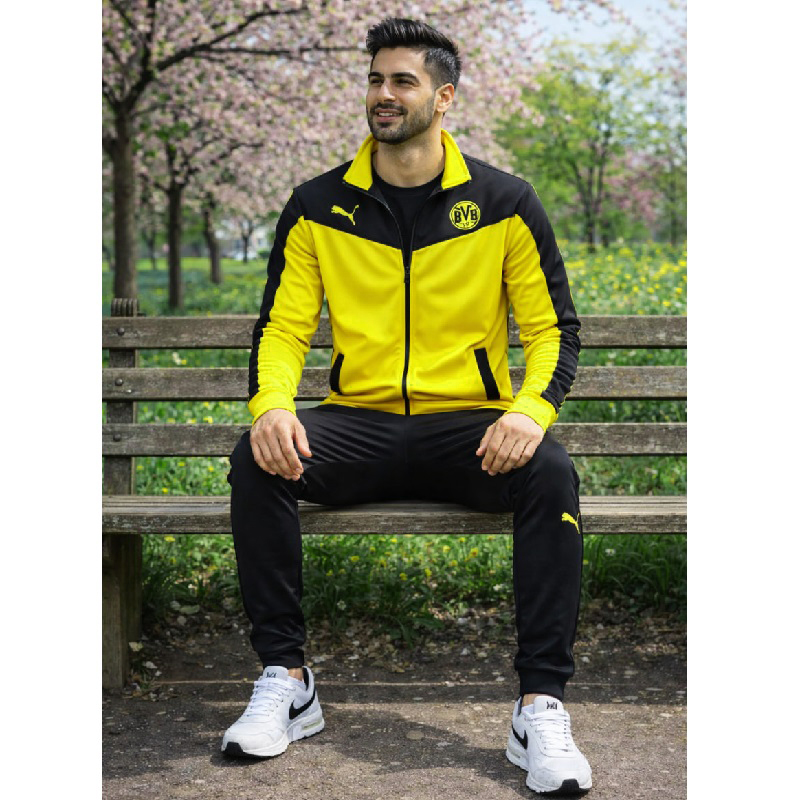 ست راحتی مردانه سوییشرت شلوار دورتموند مدل BVB09