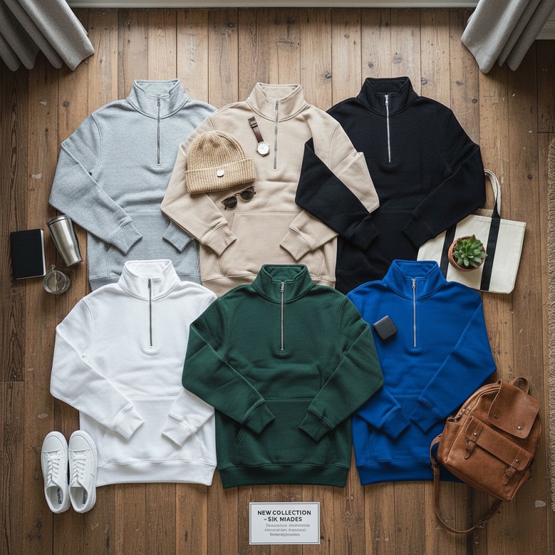 دورس مردانه نیم زیپ مدل Behbod-کرم