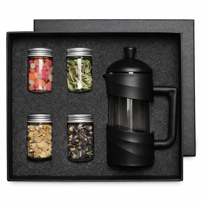 پکیج هدیه سازمانی (فرنچ پرس  4دمنوشجعبه لاکچری)